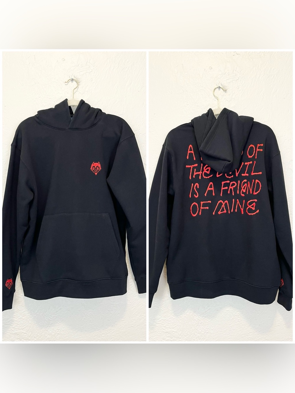 Grateful Dead Section 119 Hoodie RARE Black Red Friend of the Devil Medium M